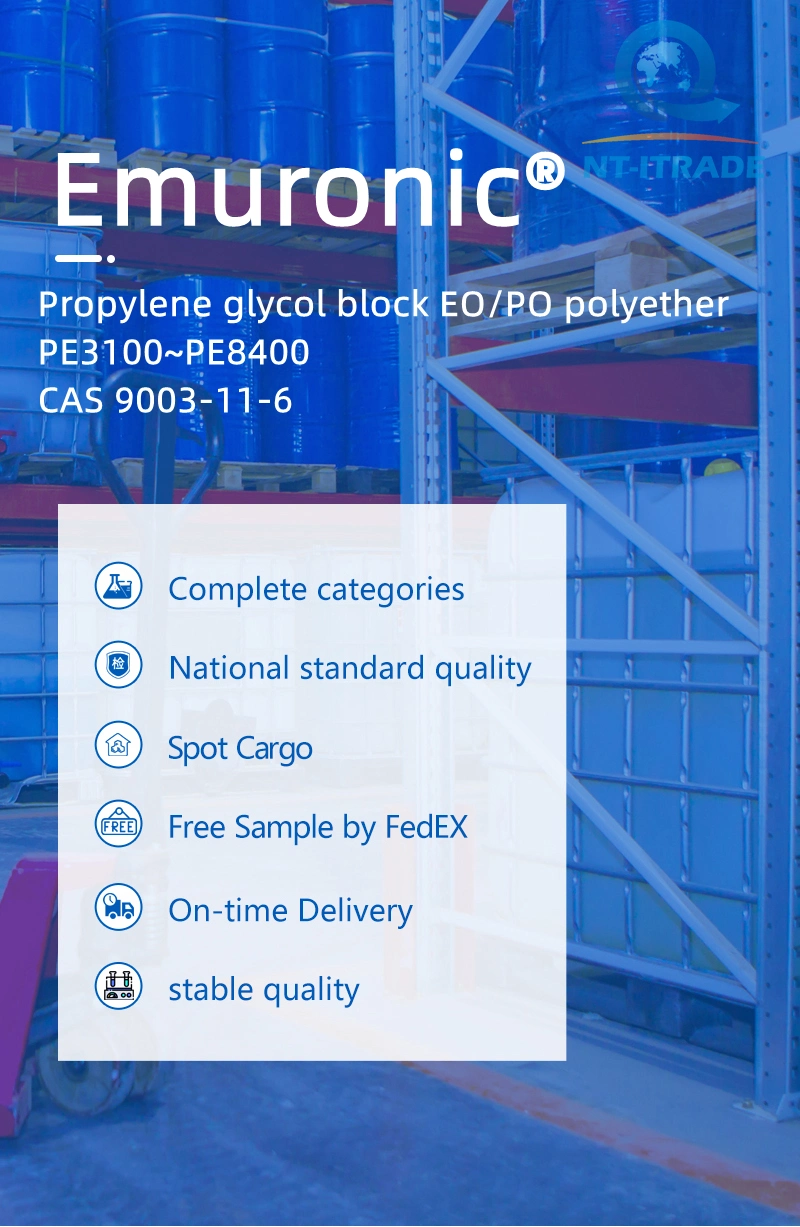 Nt-Itrade Brand Emulsifier Surfactant Propylene Glycol Block Eo/Po Polyether PE3100~PE8400 CAS9003-11-6